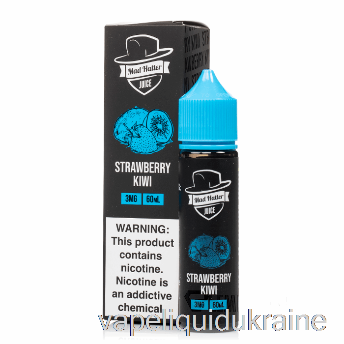 Vape Liquid Ukraine Strawberry Kiwi - Mad Hatter - 60mL 3mg